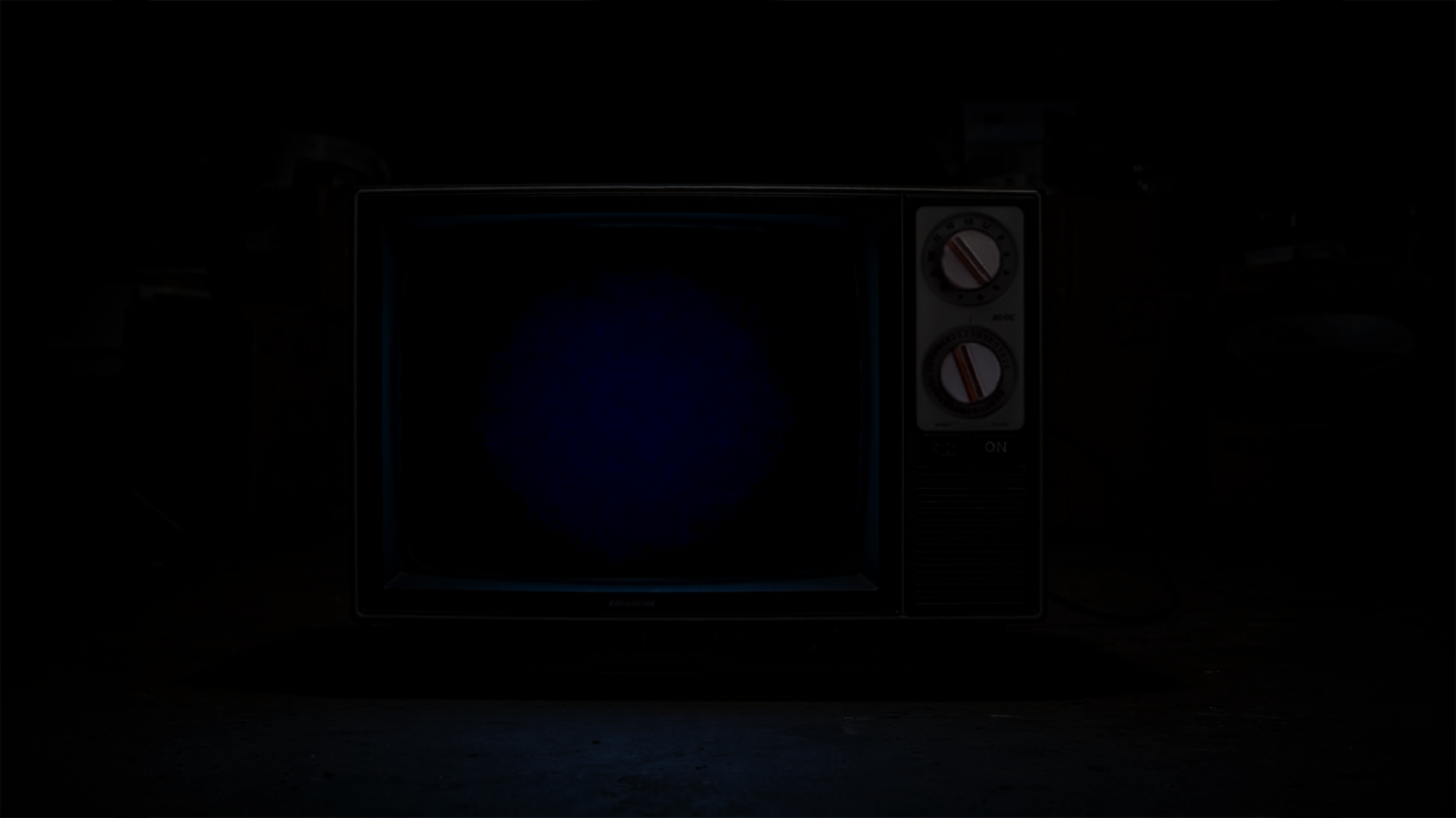 CRT television screen